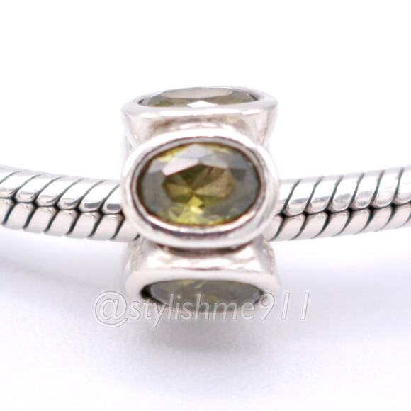 Authentic PANDORA Green Oval Lights Charm - Picture 2 of 9